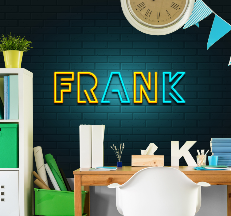 Fototapete personalisiert neon-namensanzeige - TenStickers