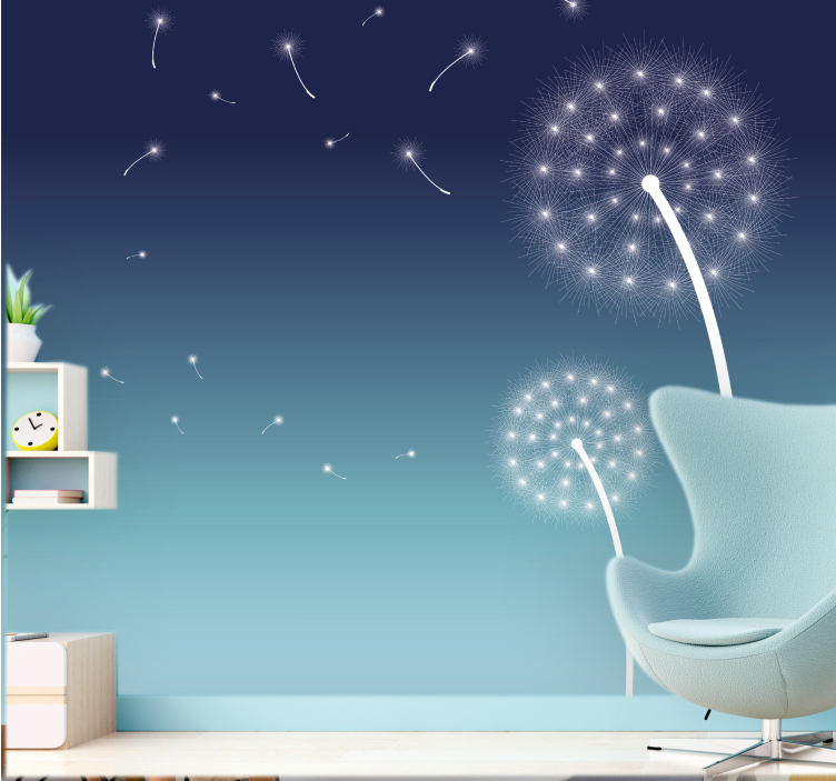 Fototapete pusteblume sanfter löwenzahnwind - TenStickers