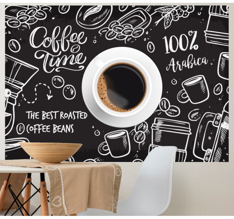 Fototapete spruch kaffeepause design - TenStickers