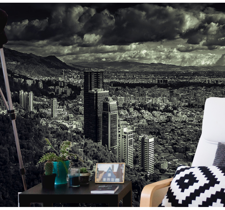 Fototapete Städte bergblick stadtbild - TenStickers