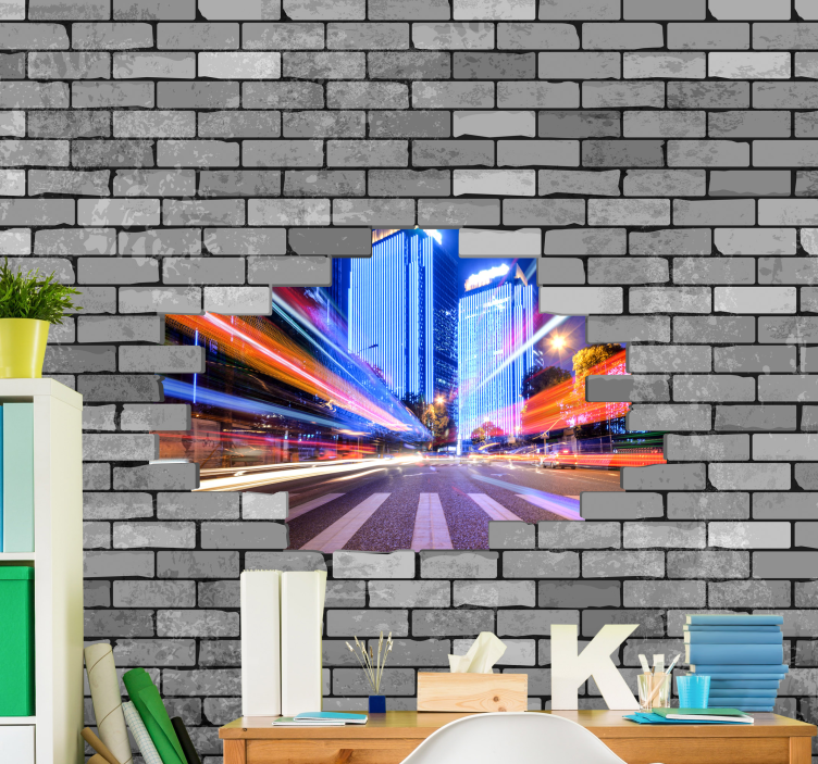 Fototapete städte lebendige stadtszene - TenStickers