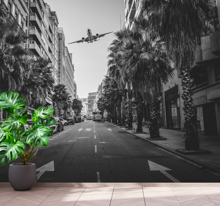 Fototapete städte luftaufnahme urbaner szene - TenStickers