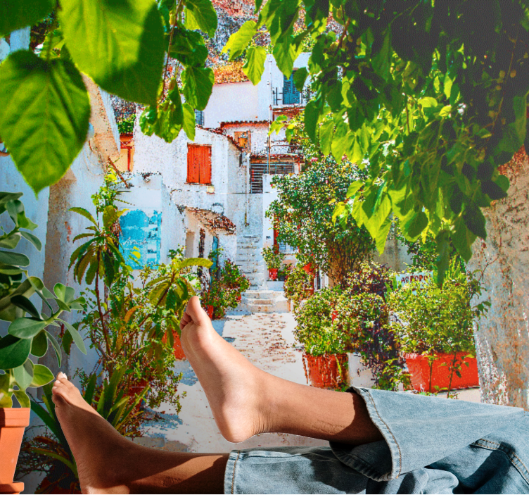 Fototapete Alte mediterrane straße - TenStickers