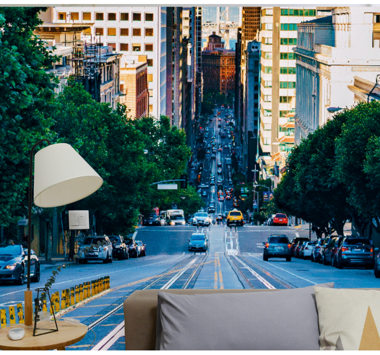 Fototapete städte urbaner straßenblick - TenStickers