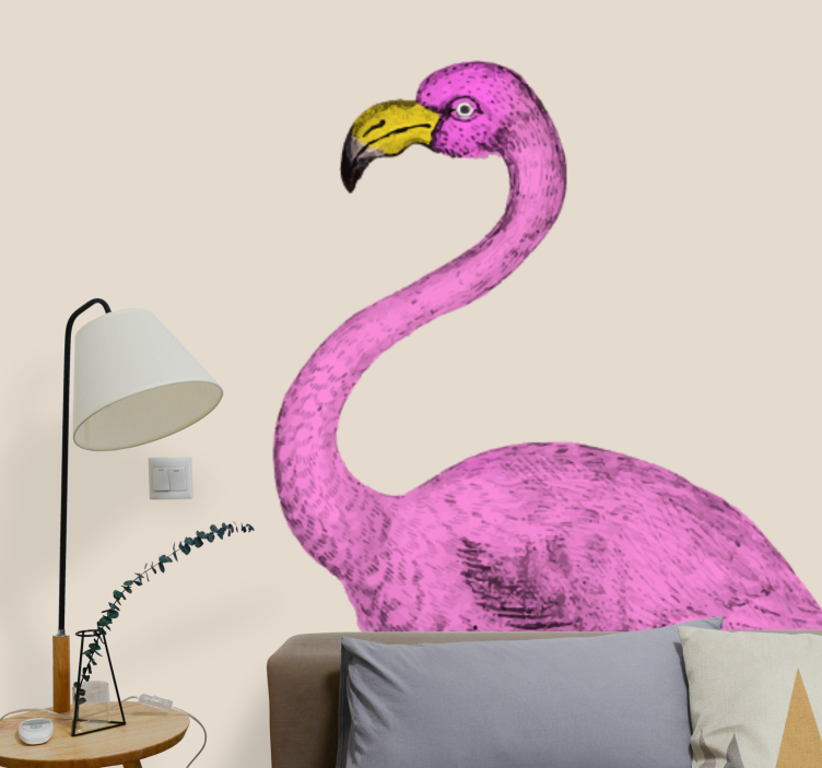 Fototapete tiere eleganz des rosa flamingos - TenStickers