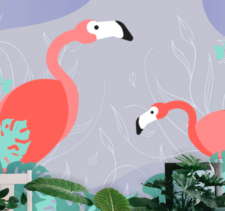 Fototapete tiere flamingo familie - TenStickers