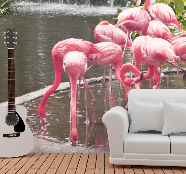 Fototapete tiere flamingo zusammenstellung - TenStickers