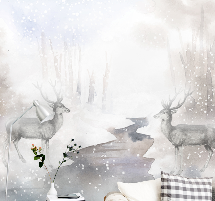 Fototapete tiere majestätische begegnung mit rehen - TenStickers