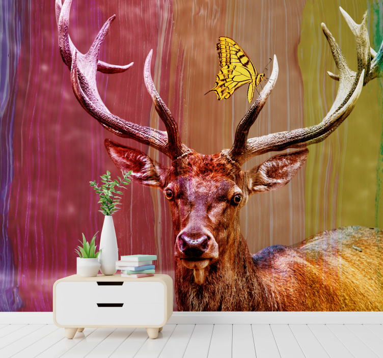 Fototapete tiere majestätischer hirschkopf - TenStickers