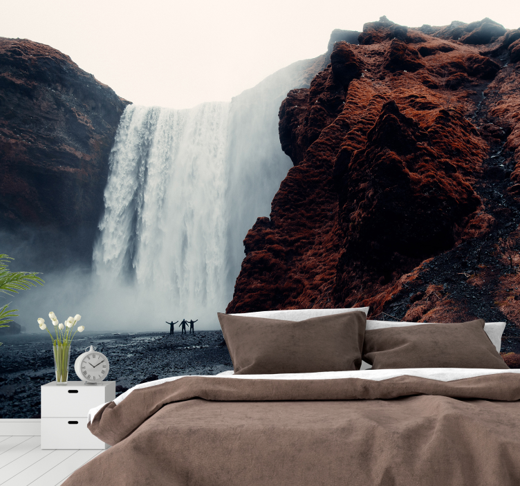 Fototapete wasserfall großes wasserfallpanorama - TenStickers