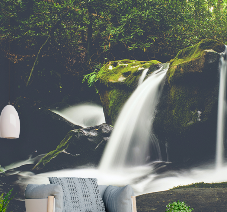 Fototapete wasserfall mit wasserfall szene - TenStickers