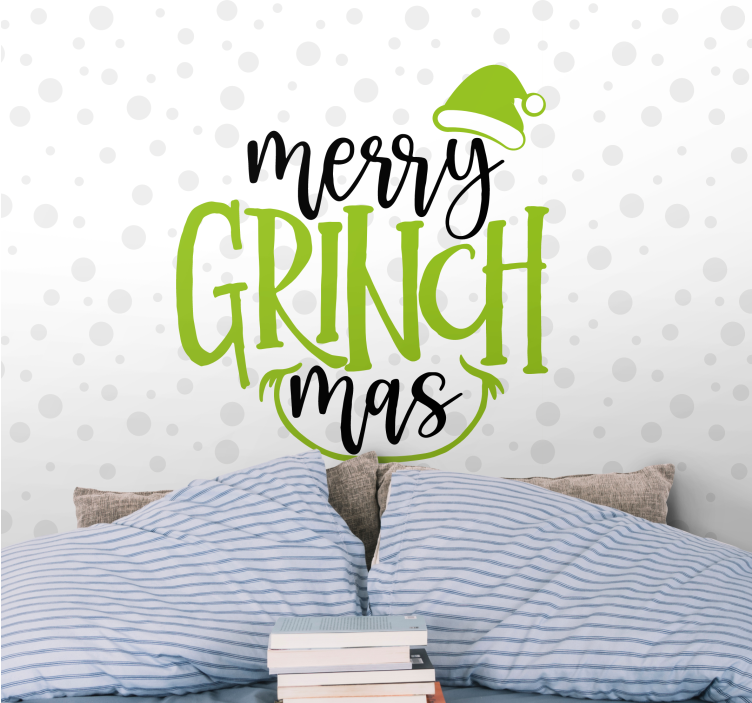 Fototapete Weihnachten festlicher grinch-gruß - TenStickers