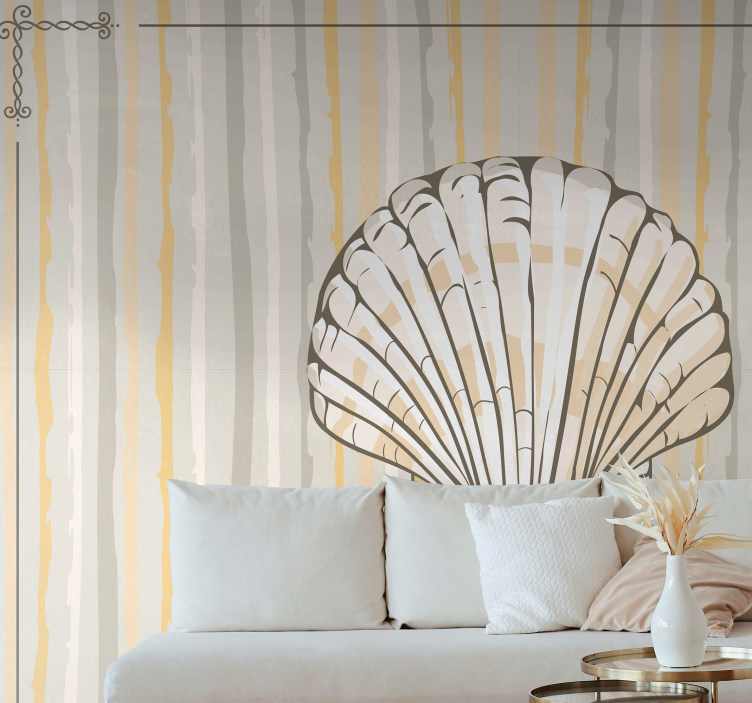 Fototapete weitere Blumen muschel-blumenmuster - TenStickers