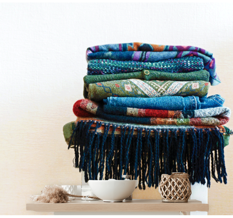 Fototapete weitere Muster strukturierte gewickelte stoffe - TenStickers