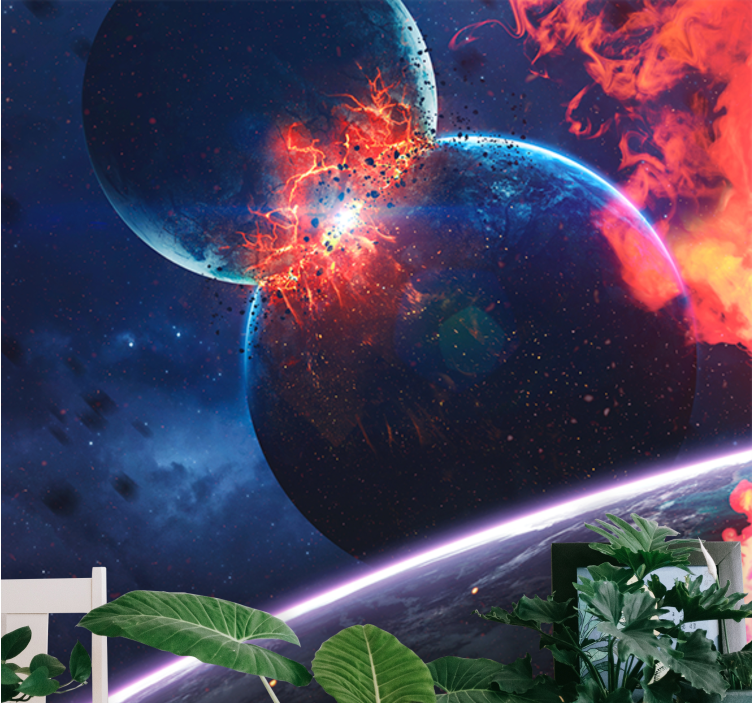 Fototapete weltraum explosive kosmische kollision - TenStickers