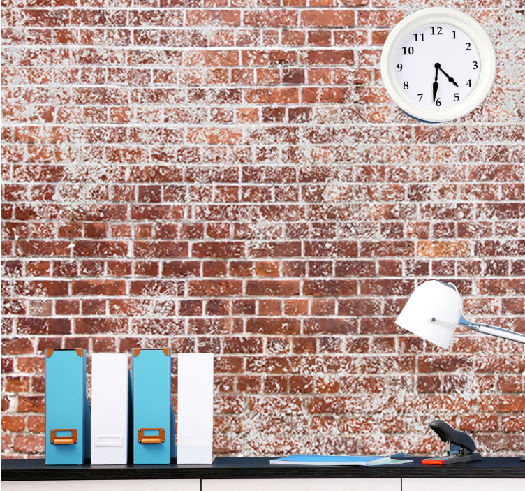 Fototapete ziegel in strukturiertem rot - TenStickers