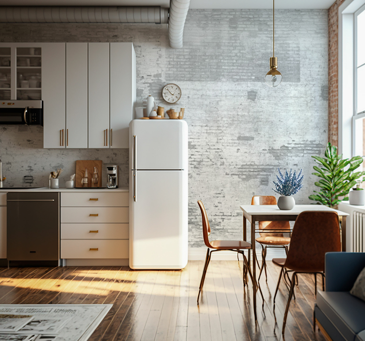 Fototapete Ziegelstein Optik weiß - TenStickers