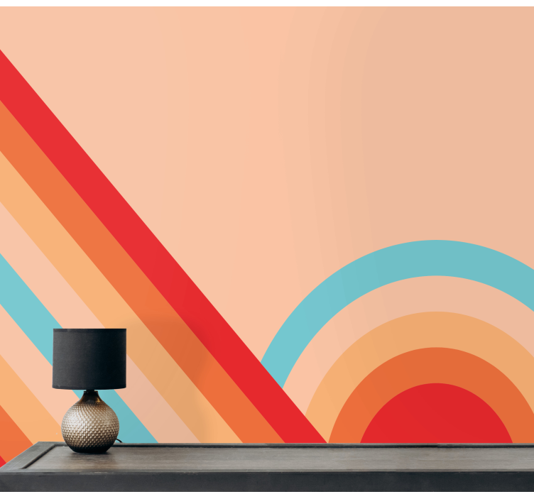 Fototapeten muster retro geometrische muster - TenStickers