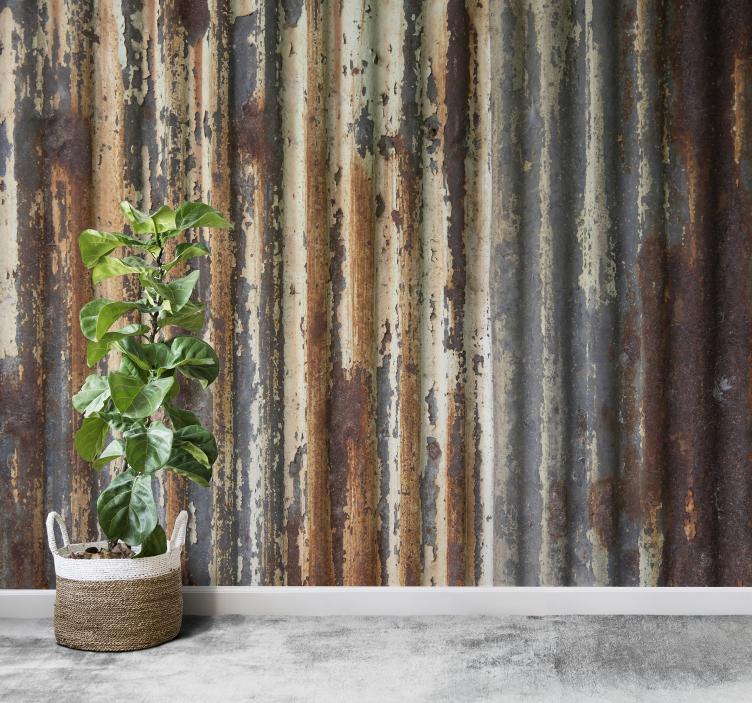 Fototapeten Muster rustikale eleganz aus metall - TenStickers