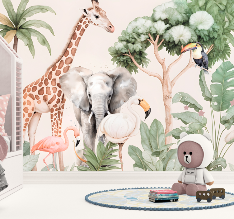 Fototapeten weitere Tiere savannenlandschaft - TenStickers