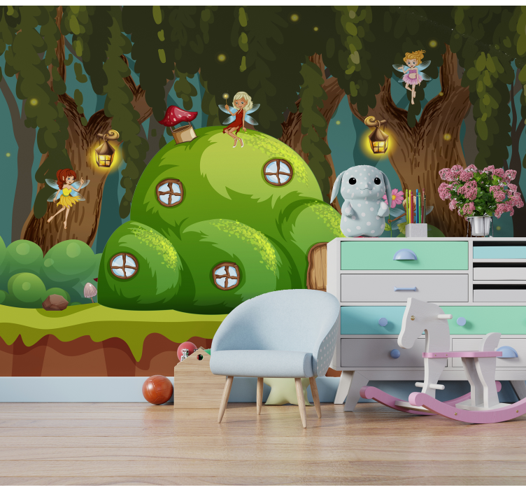 Kinder Fototapete Welt der Feen - TenStickers