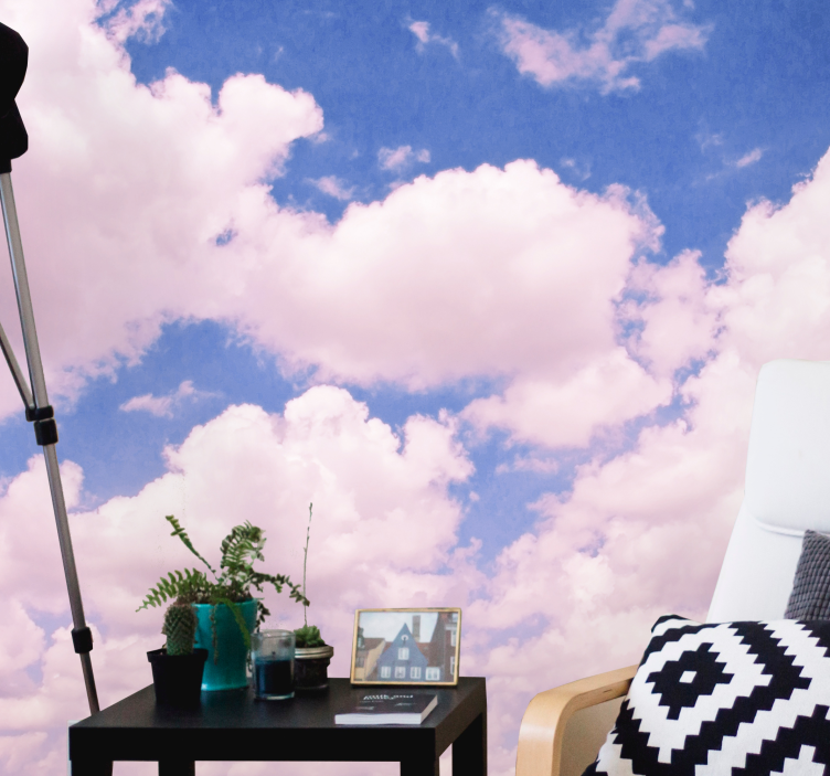 Fototapete Natur Rosa himmel mit wolken - TenStickers