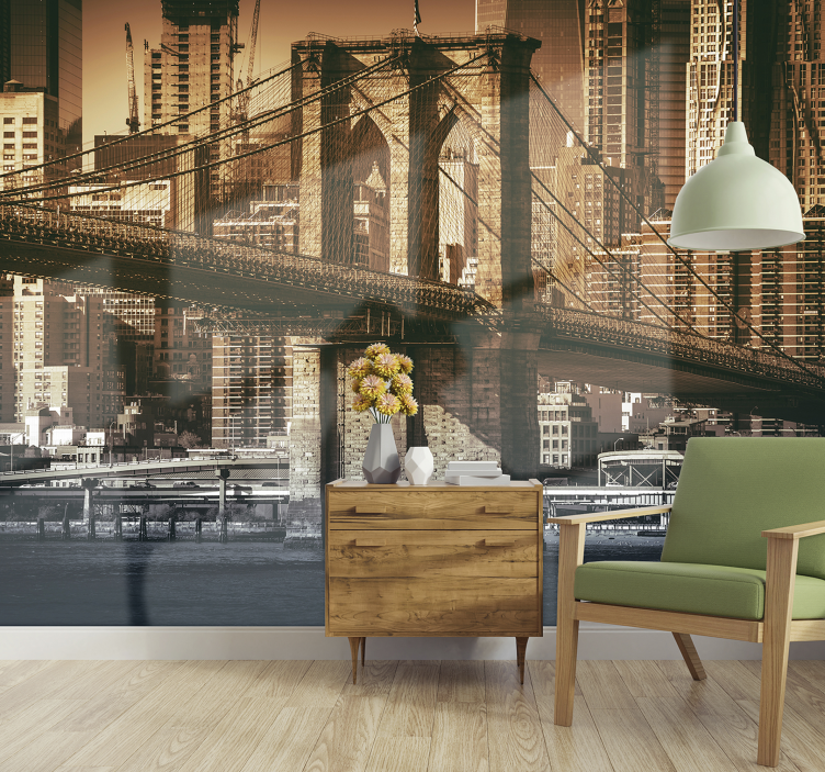 New York Brücke Fototapete - TenStickers