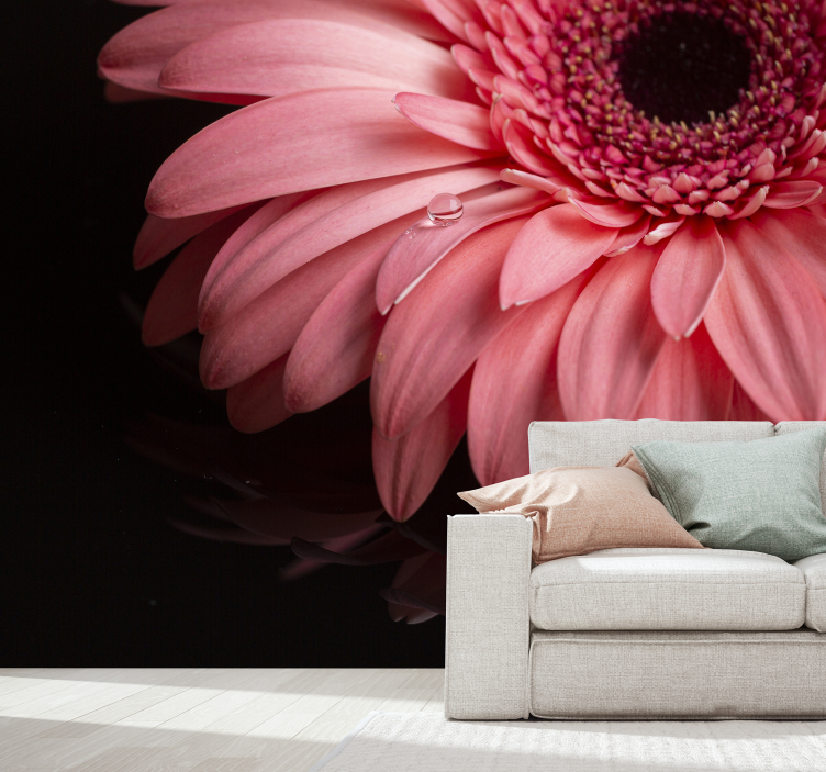 Rosa blume fotomural - TenStickers