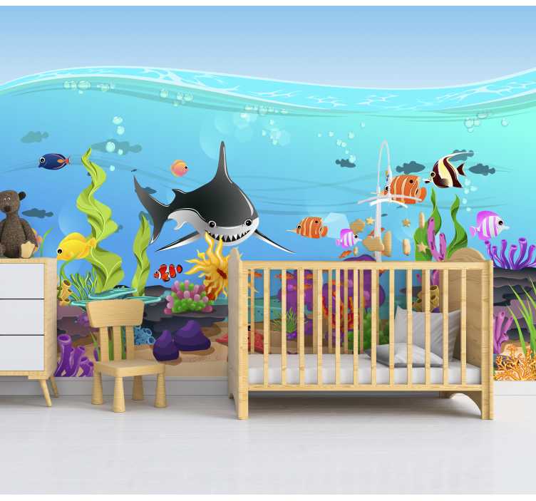 Unterwasser Fische Kinder Wandtapete - TenStickers