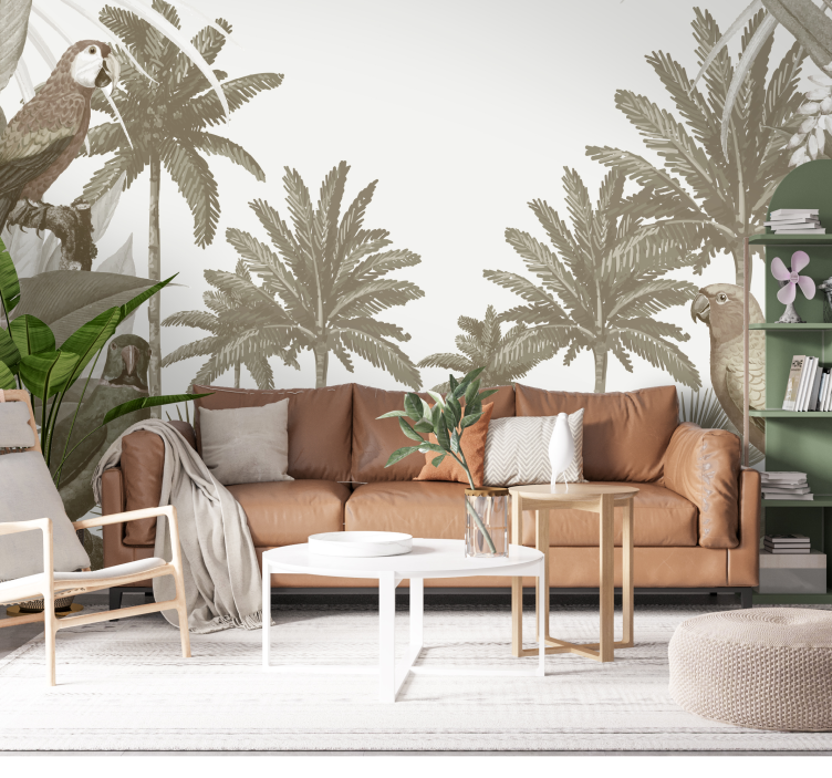 Fototapete Dschungel tropische fauna der weinlese - TenStickers