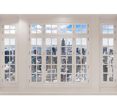Wohnzimmer Fototapete New York City Skyline - TenStickers