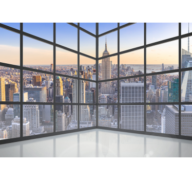 Fenster New York City 3D Tapete - TenStickers