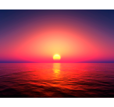 Sonnenuntergang über dem Meer Landschaft Fototapete - TenStickers