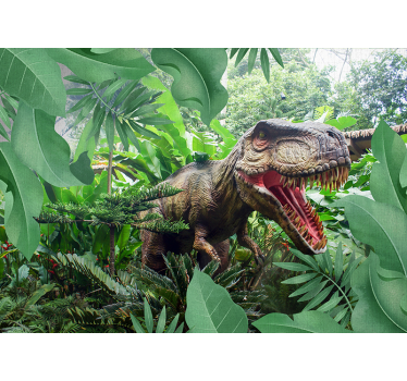Kinder Fototapete 3D Dinosaurier T-Rex - TenStickers