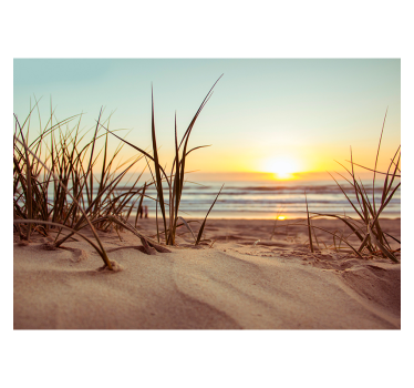 Fototapete Meerblick Sonnenuntergang und Strand - TenStickers