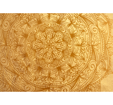 Schönes Gold Mandala Fototapete - TenStickers