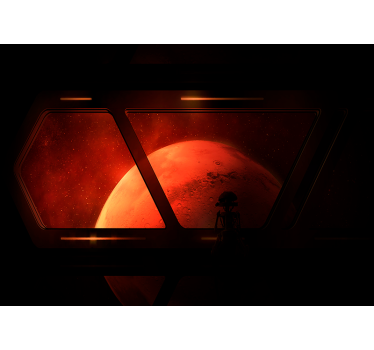 Fototapete weltraum marslandschaft ansicht - TenStickers