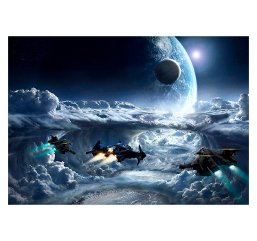Fototapete Weltraum interstellare flugszene - TenStickers