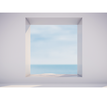 3D Fototapete Dachfenster meerblick - TenStickers