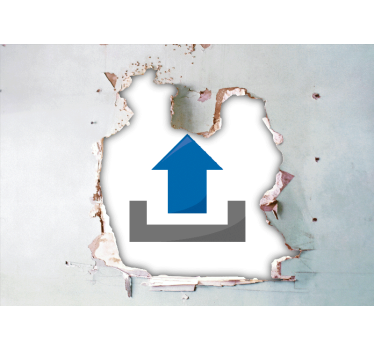 Stein Fototapete Trompe l'oeil-effekt mit zerbrochener wand und f - TenStickers