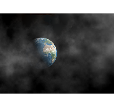 Fototapete weltraum erde umgeben von wolken - TenStickers