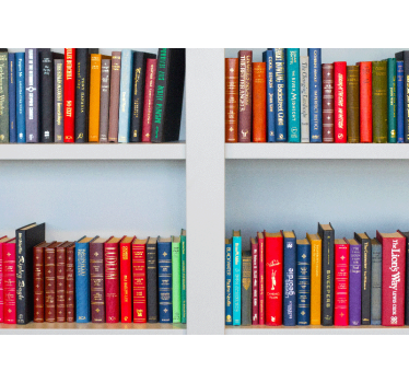 Fototapete Vintage Bunte bücher im bücherregal - TenStickers