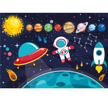 Fototapete fantasie kosmische entdeckungsreise - TenStickers