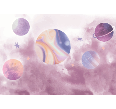 Fototapete weltraum himmlisches planeten design - TenStickers