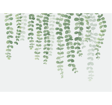 Fototapete Blumen Vintage glycine auf weißem Hintergrund - TenStickers