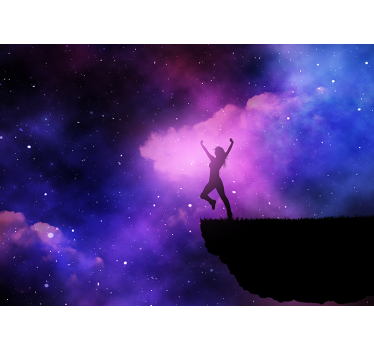 Fototapete für Jugendzimmer Schöne frau in der galaxie - TenStickers