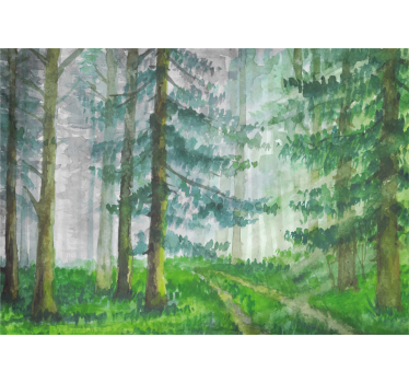 Wald Fototapete Nordischer nadelwald - TenStickers