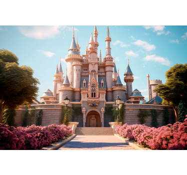 Fantasie Prinzessinnen Schloss Fototapete - TenStickers