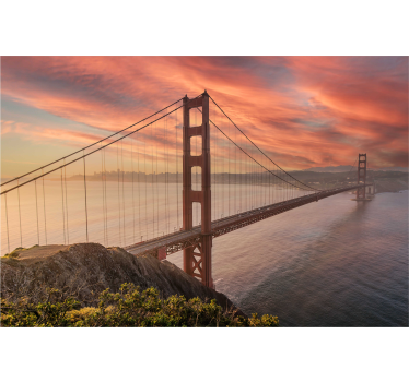 Fototapete Büro die Golden Gate Bridge - TenStickers