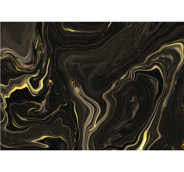 Fototapete Badezimmer schwarzer und goldener marmor - TenStickers